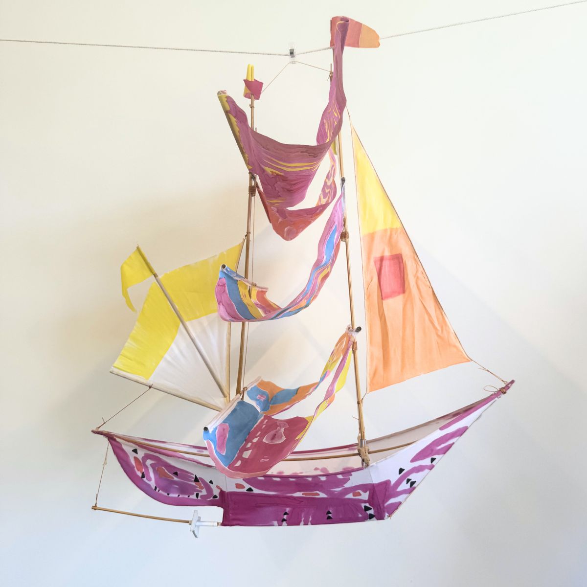 Painted Sailing Ship (OOAK)