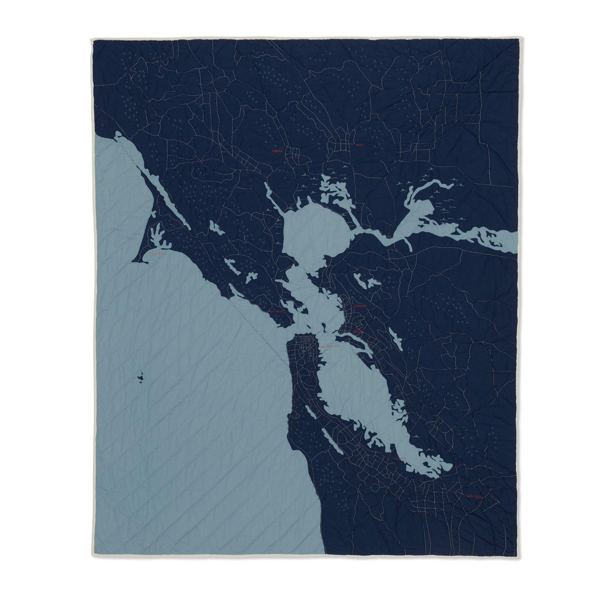 San Francisco Bay Quilt Navy Coastal Quilts