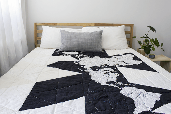 Dymaxion World Map Quilt - Haptic Lab
