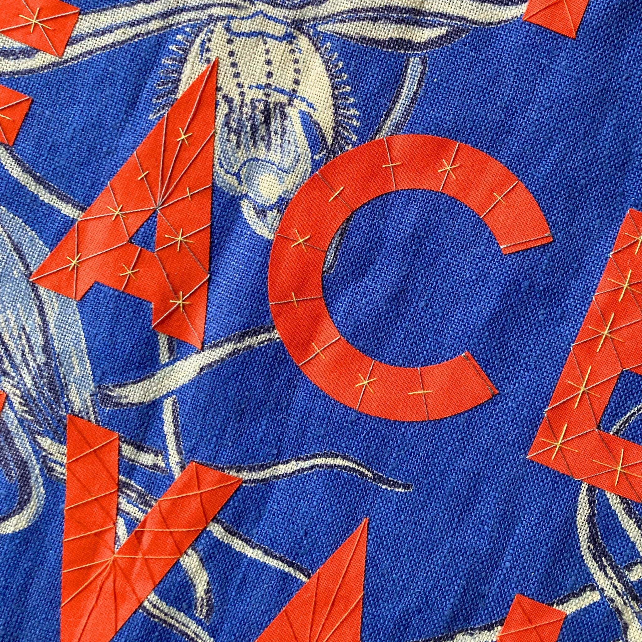 May Peace Prevail on Earth (blue linen)