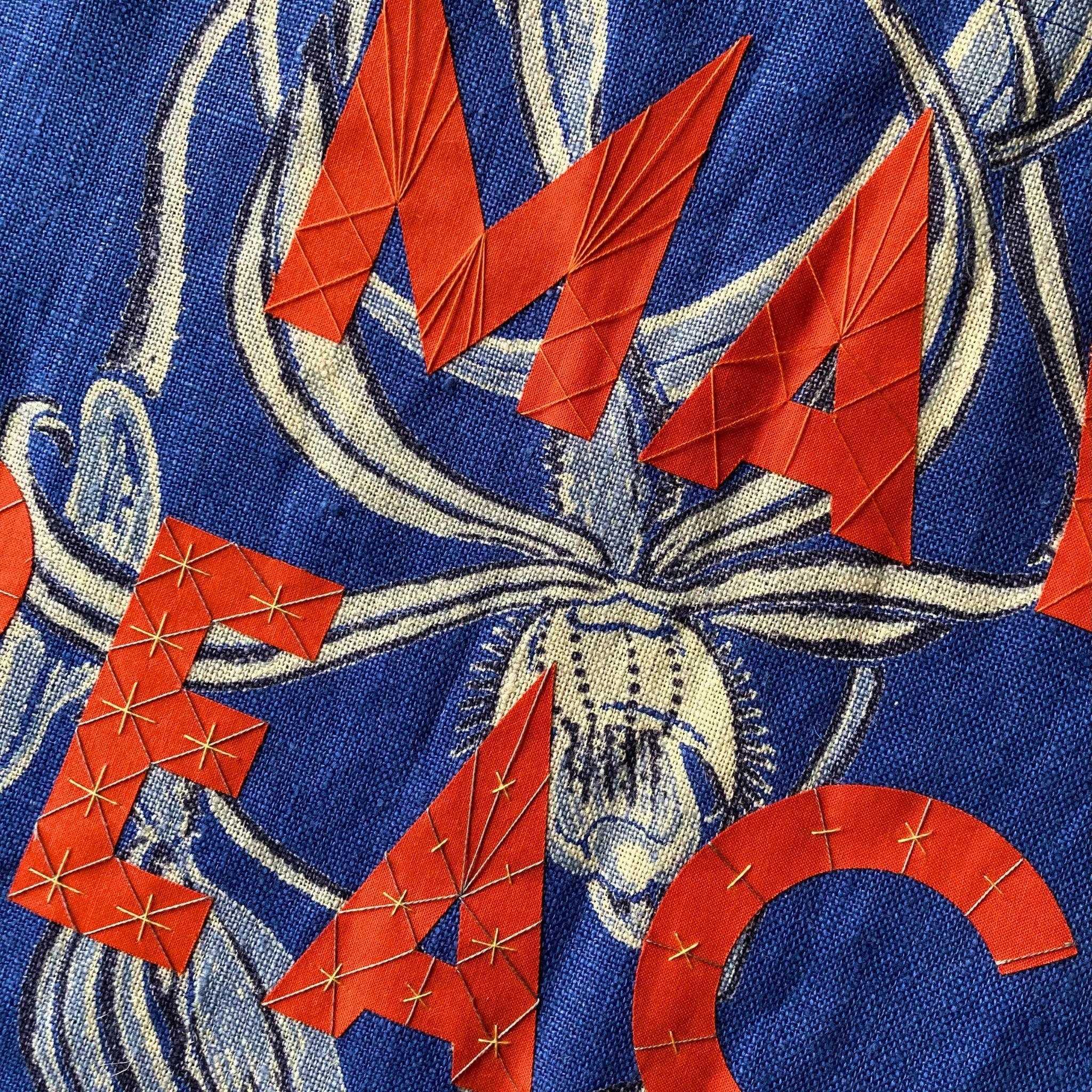 May Peace Prevail on Earth (blue linen)