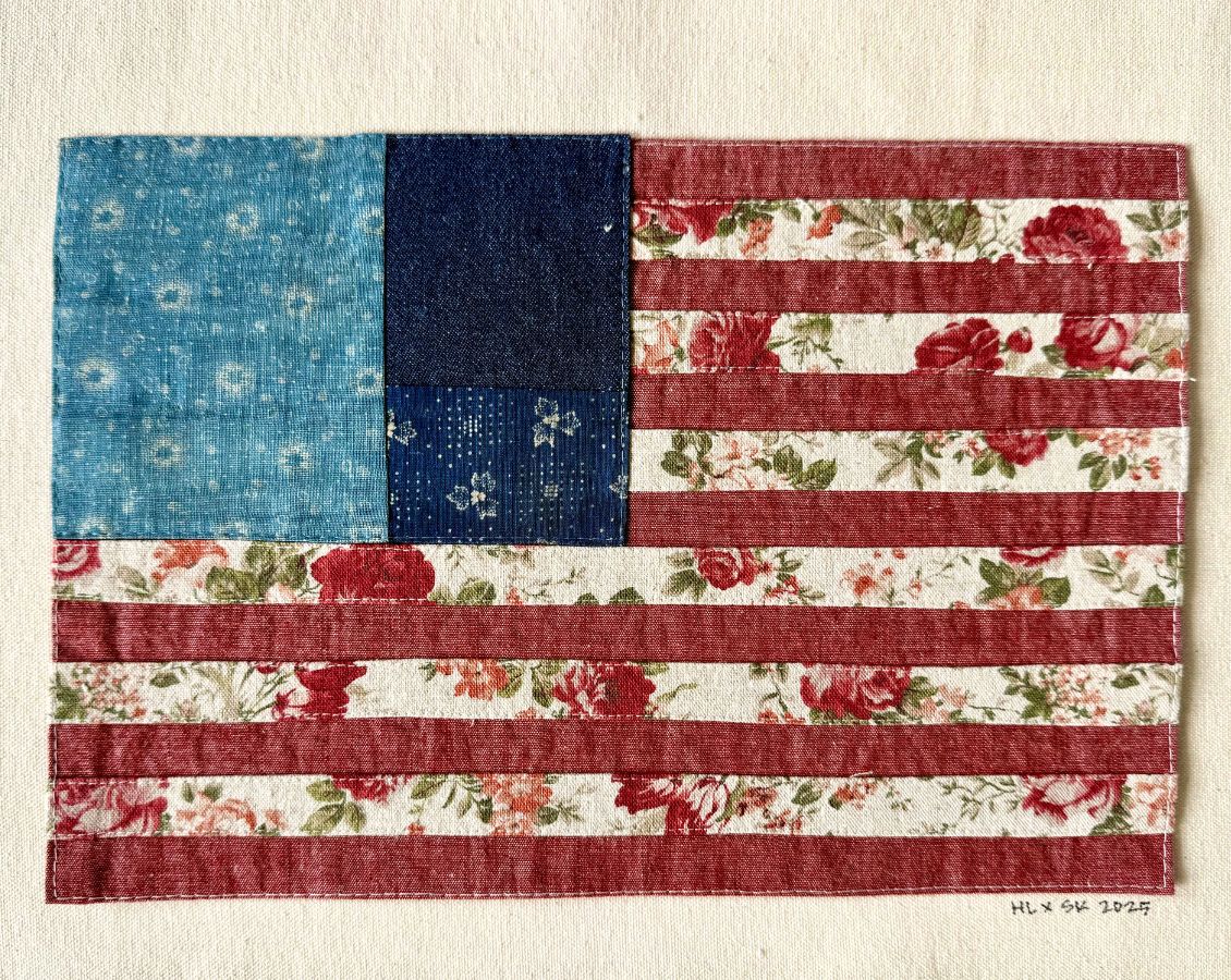 Handmade American Flag - Floral Collection