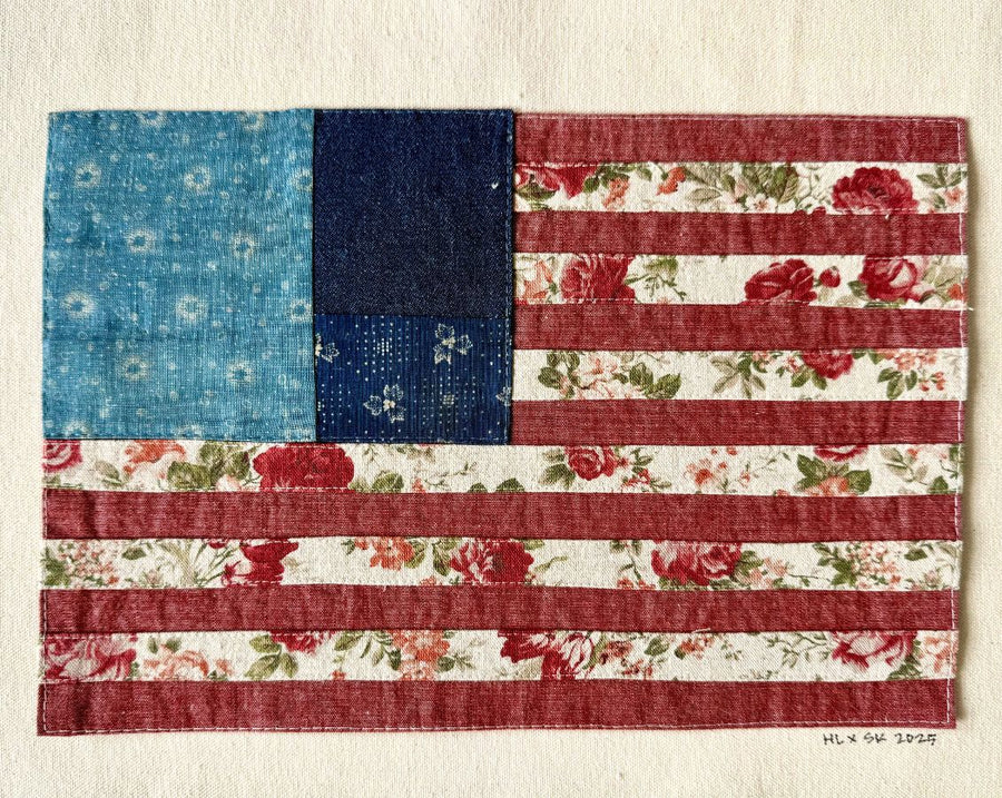 Handmade American Flag - Floral Collection