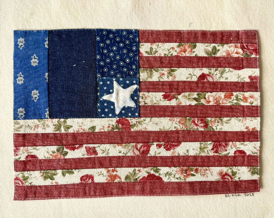 Handmade American Flag - Floral Collection