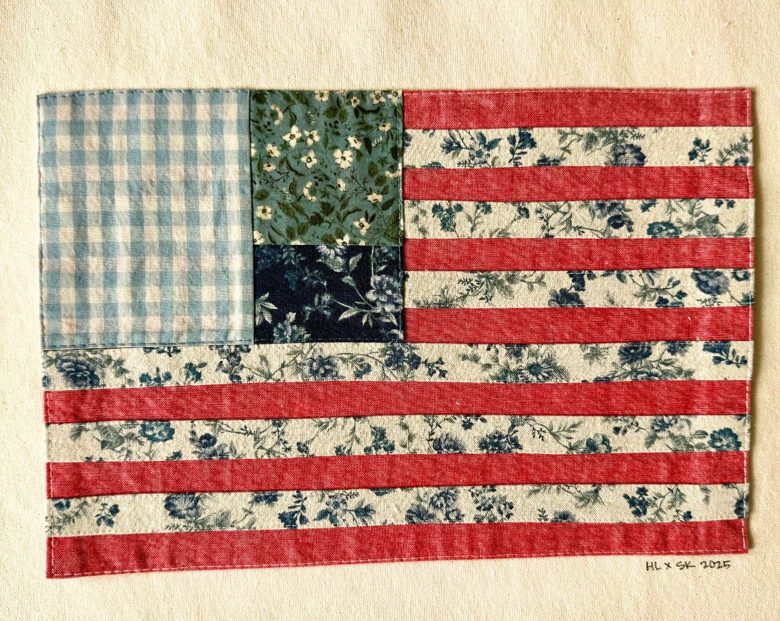 Handmade American Flag - Floral Collection