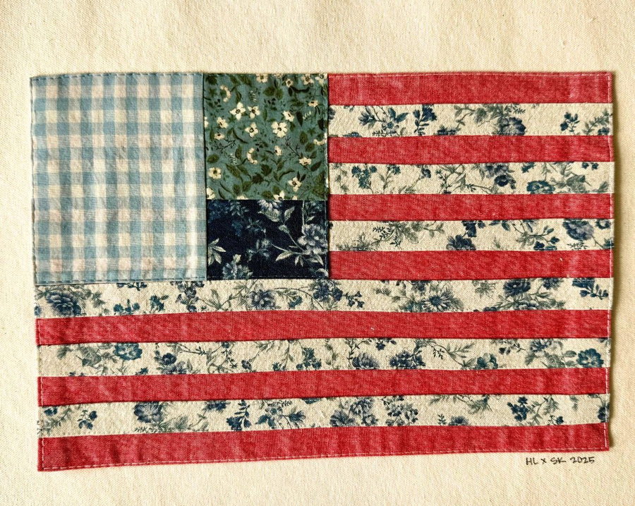 Handmade American Flag - Floral Collection