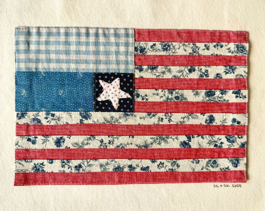 Handmade American Flag - Floral Collection