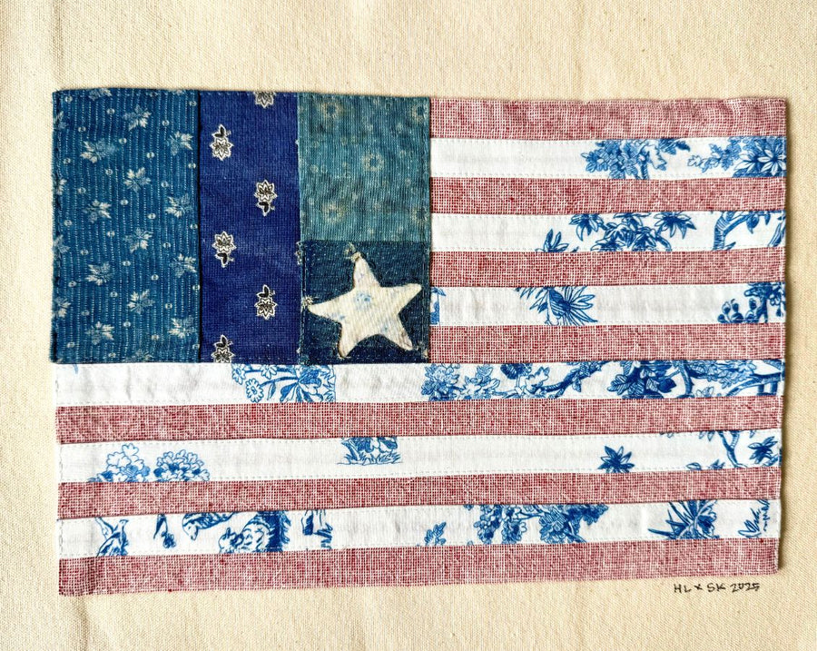 Handmade American Flag - Floral Collection