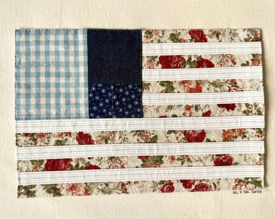 Handmade American Flag - Floral Collection