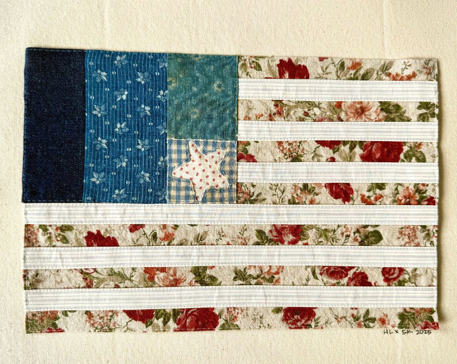 Handmade American Flag - Floral Collection