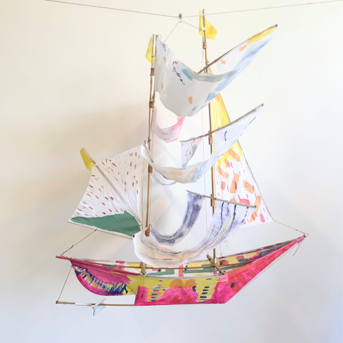 Painted Sailing Ship (OOAK)