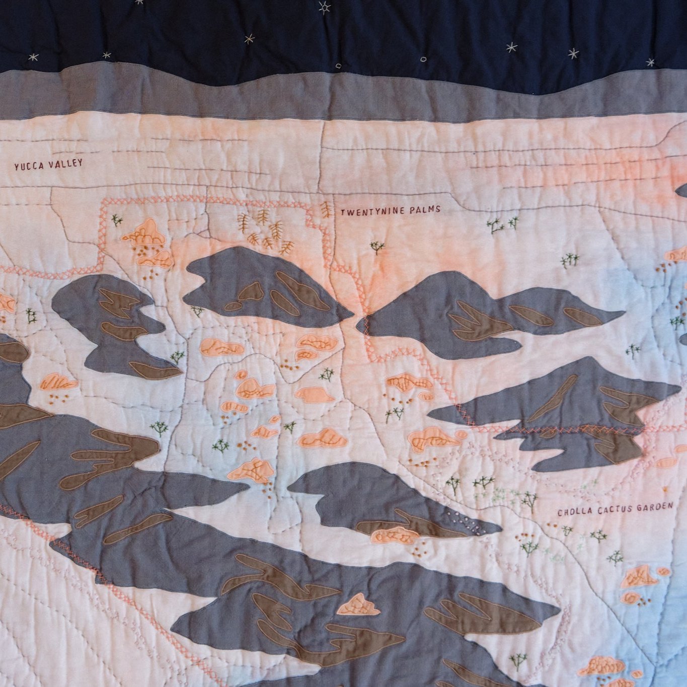 The valley in the Joshua Tree quilt