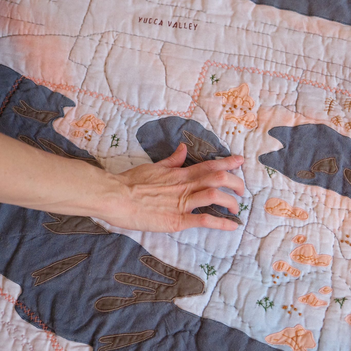 Joshua Tree  Quilt_close up of the Yuca Valley 
