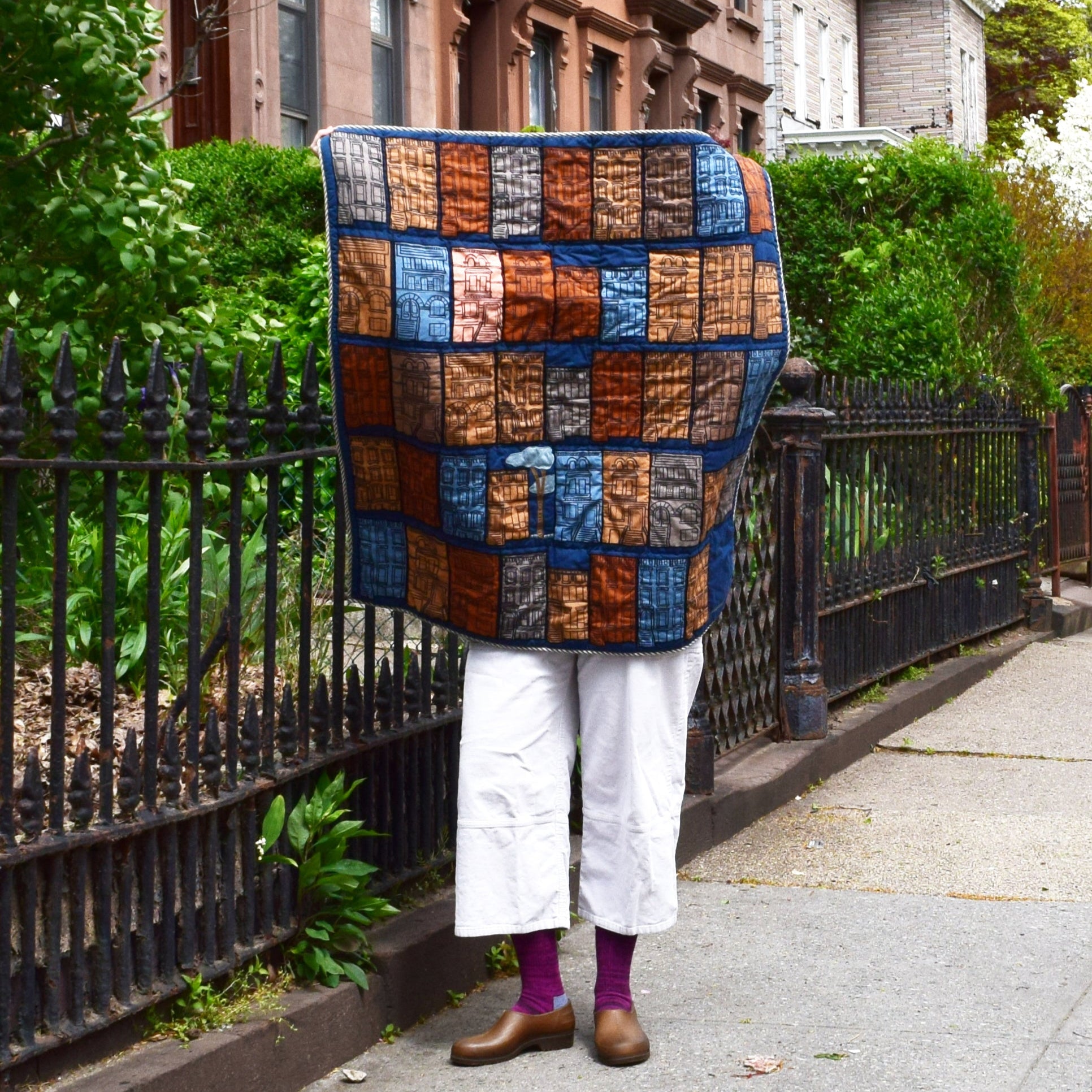 Neighborhood Quilt on the streets of Brooklyn by Haptic Lab 