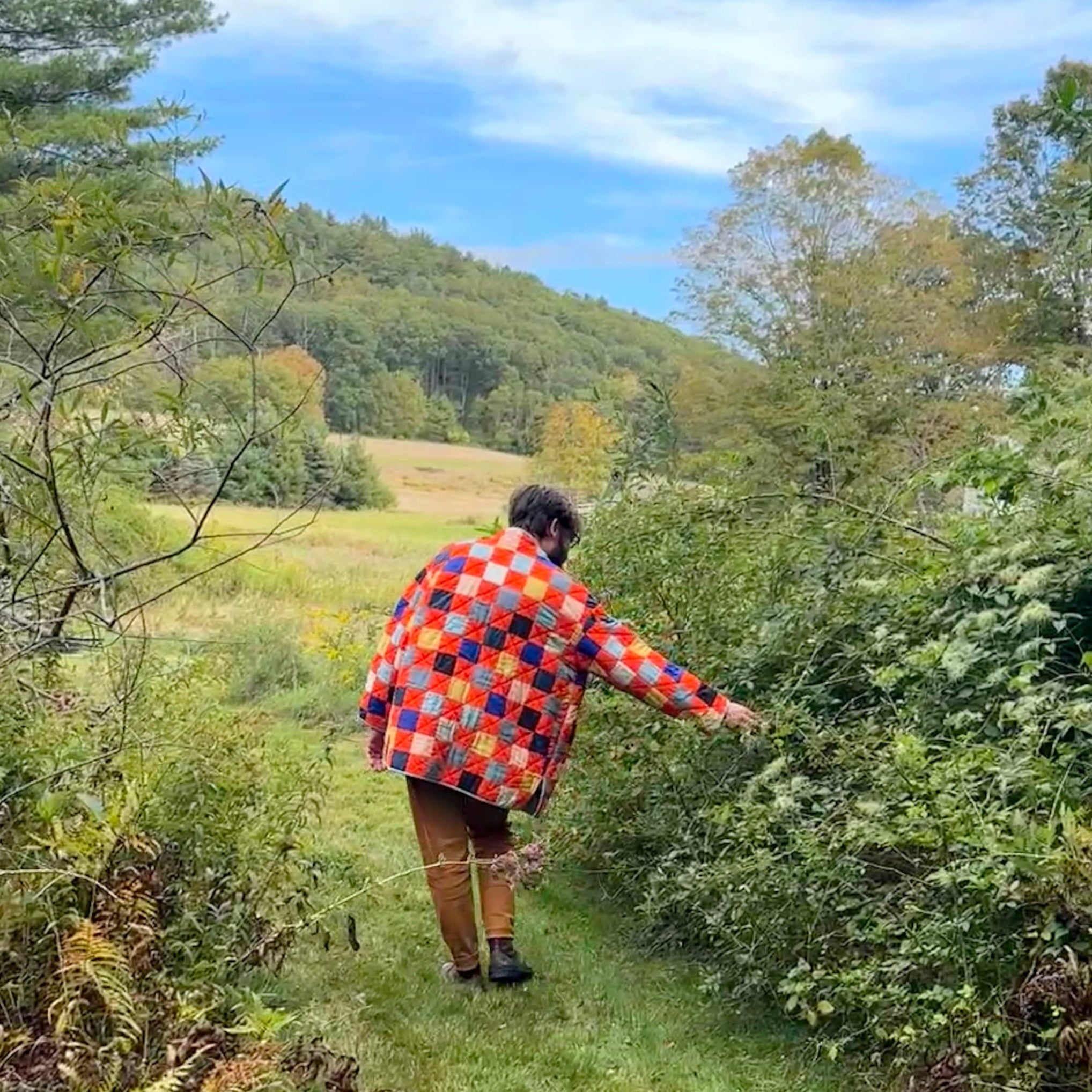 Red Terrazzo Quilt Coat (Sample)