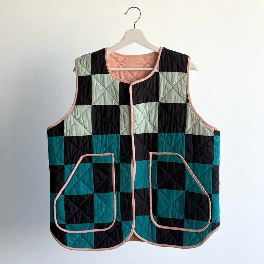 Medium Patchwork Vest - Solid Binding (SAMPLE)