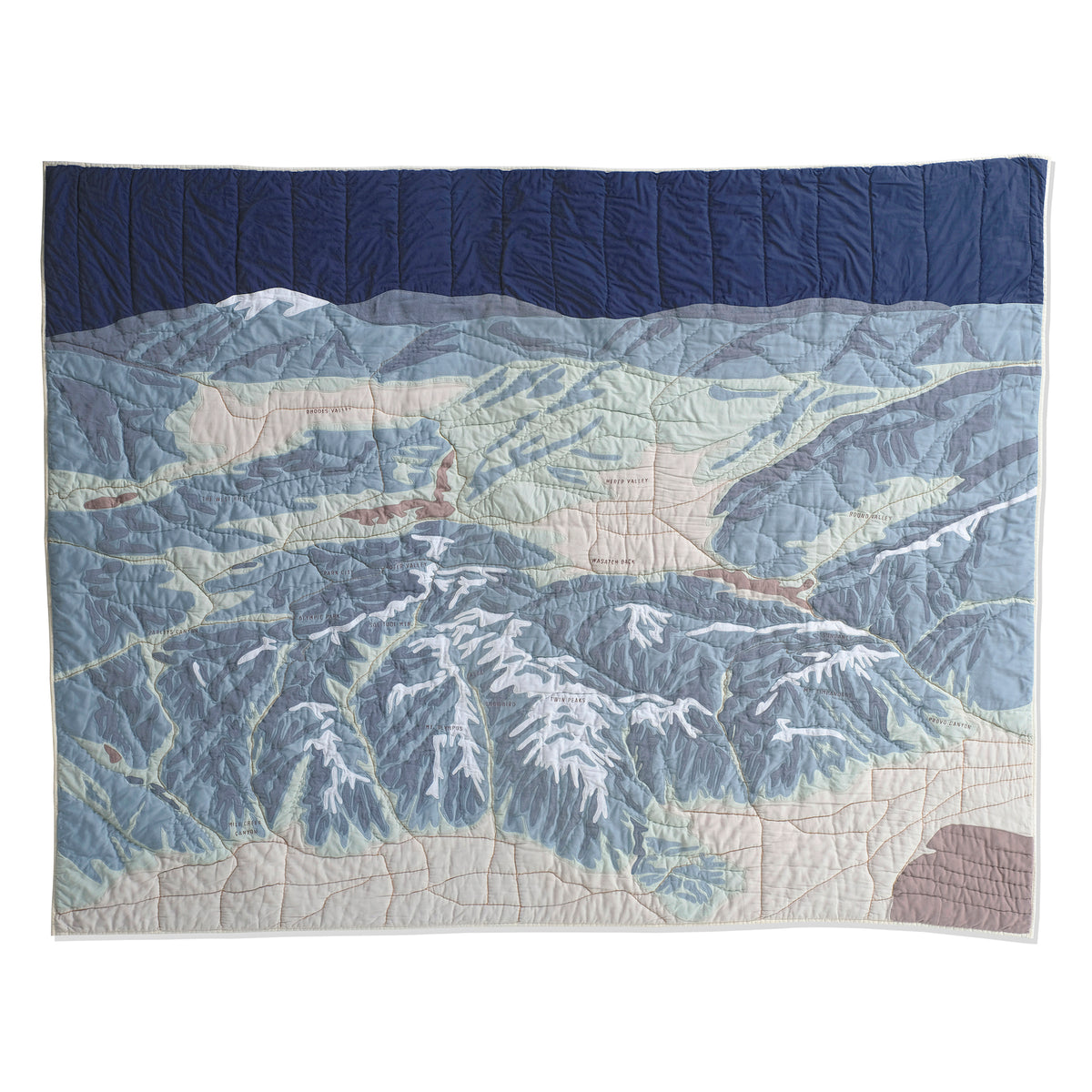 Wasatch Range Quilt | Utah Mountain Map | Haptic Lab