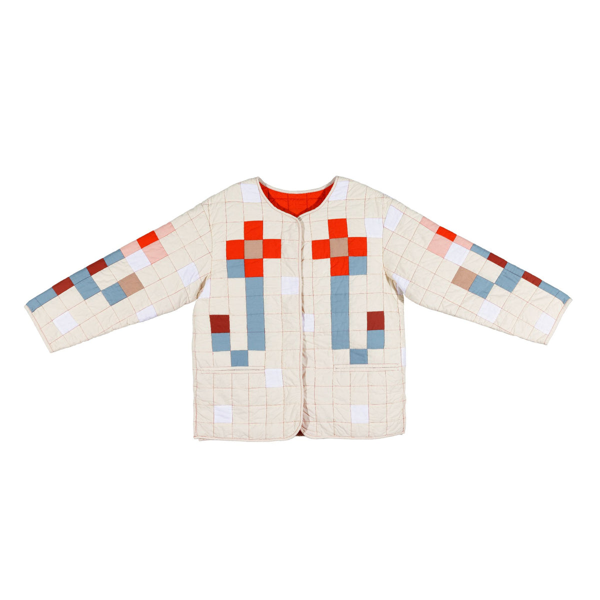 Ivory Flower Quilt Coat - Rubinski Works x Haptic Lab