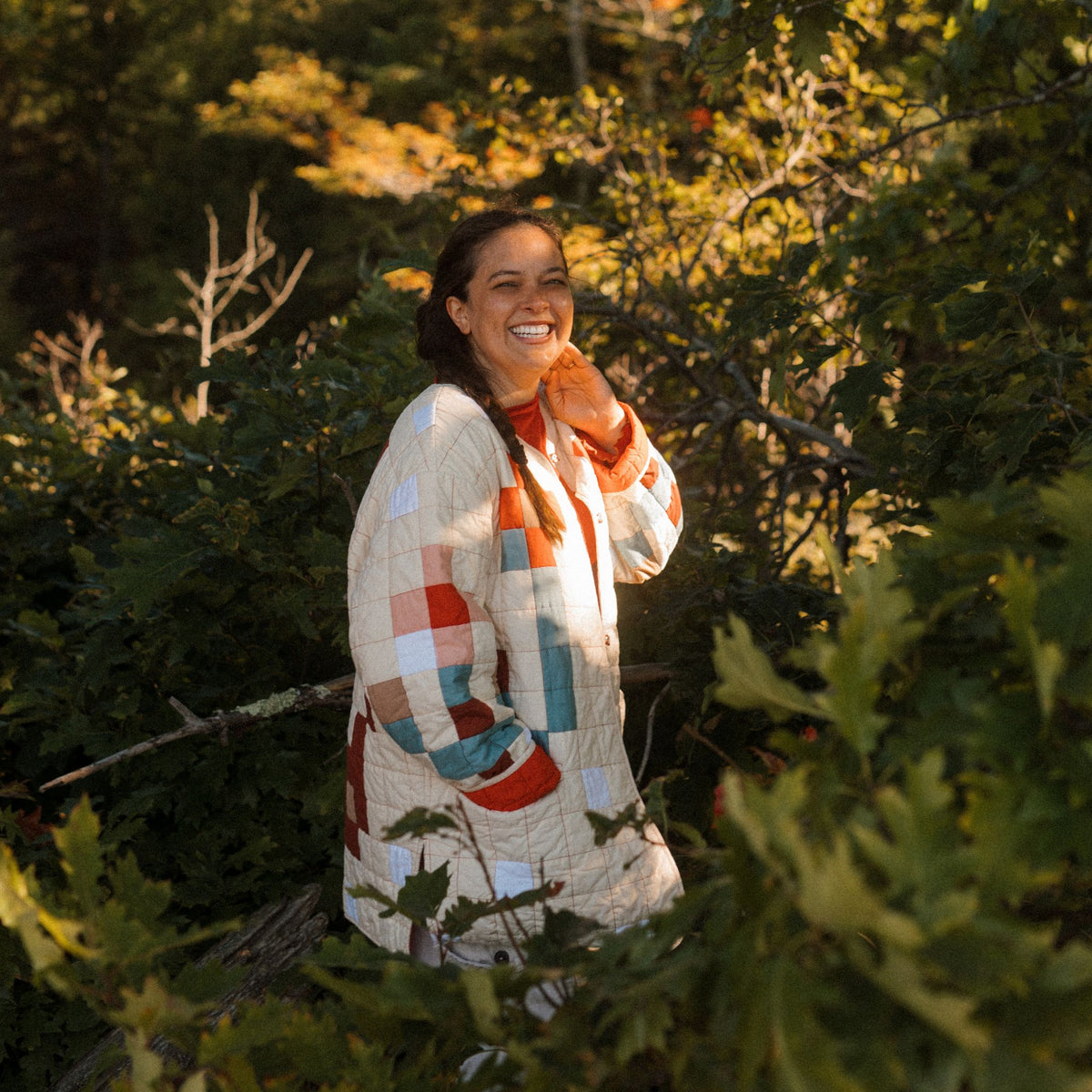 Ivory Flower Quilt Coat - Rubinski Works x Haptic Lab