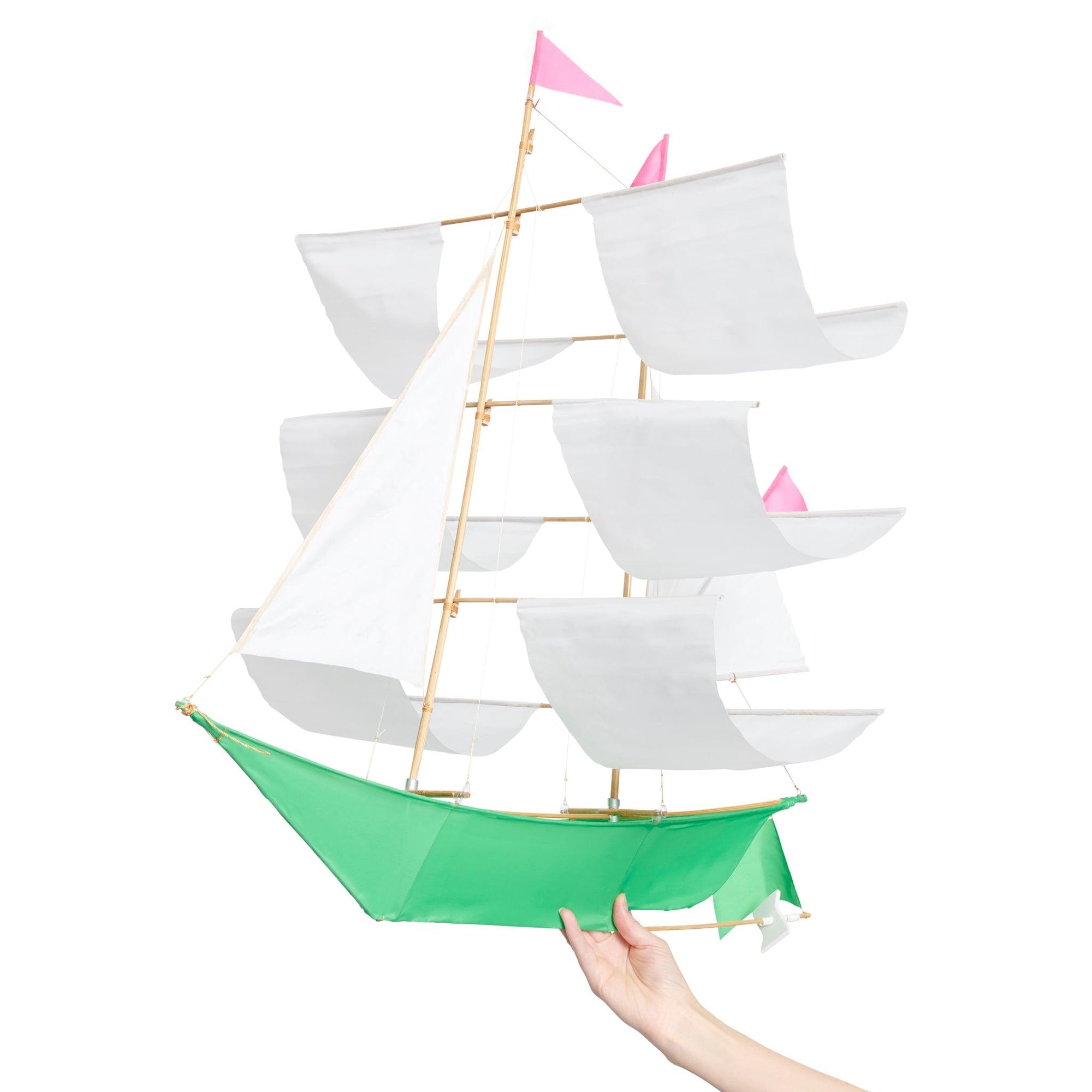 The classic Sailing Ship Kite by Haptic Lab doubles as a baby mobile.