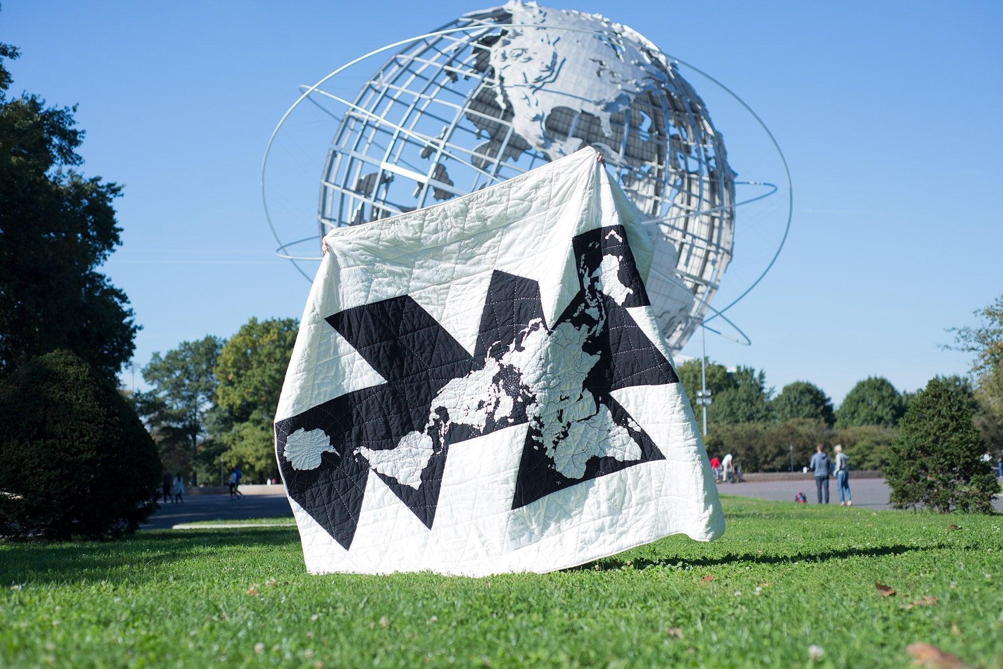 Dymaxion World Map Quilt - Haptic Lab